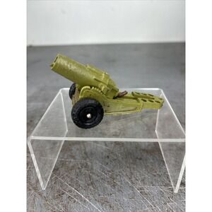 Vintage Toy Soldier IDEAL Rubber Army Field Cannon Gun Weapon Playset Accessory